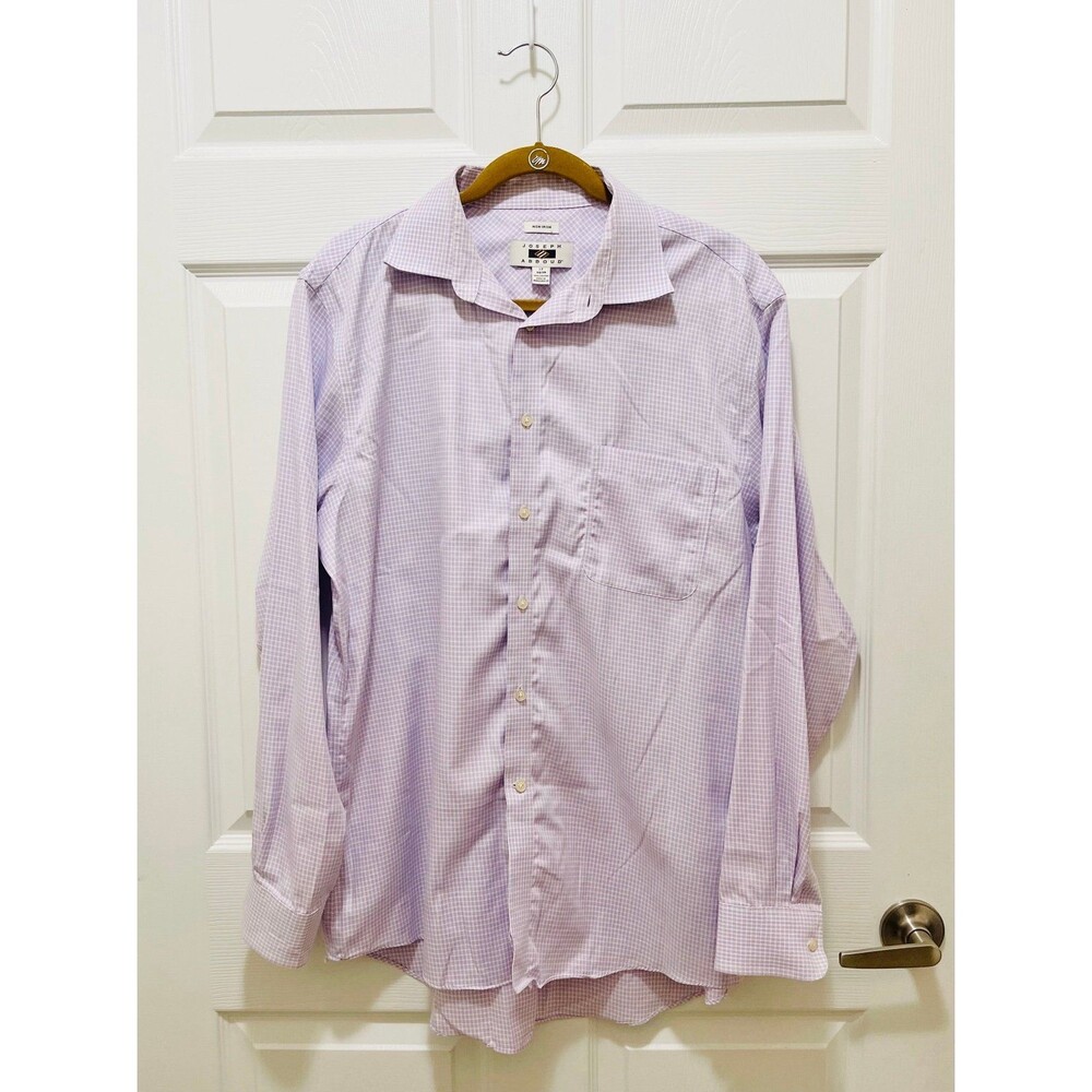 Joseph Abboud Men's Button Long Sleeve Shirt Size 17 Non Iron Purple